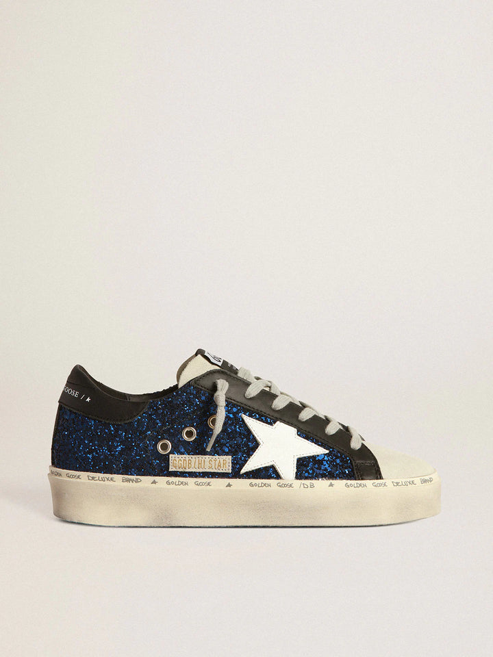 Golden goose azul glitter