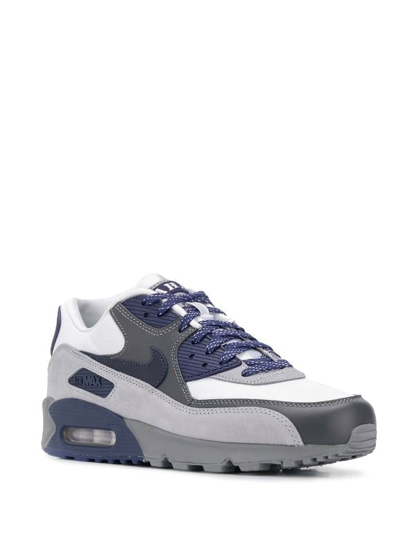N372O Nike tenis Air Max 90 Lahar marino gris blanco