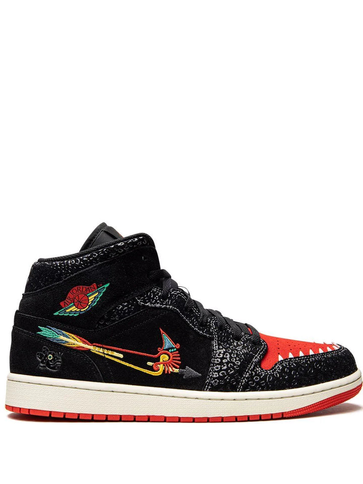 N370O Air Jordan 1 Mid SE Dia De Muertos"Siempre Familia" día de muertos