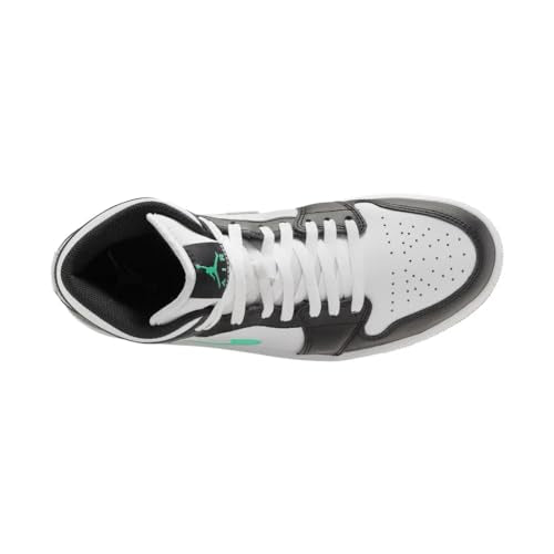 Jordan Nike Air 1 Mid - Zapatos para hombre blanco/verde brillante y negro