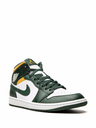 N375O Jordan tenis Air Jordan 1 Mid verde amarillo