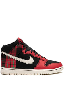 N372O Nike "tenis Dunk High ""Plaid - Black/Red"""