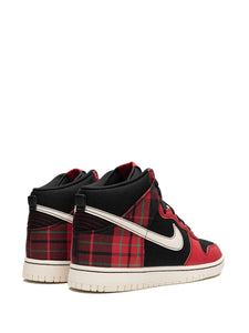 N372O Nike "tenis Dunk High ""Plaid - Black/Red"""