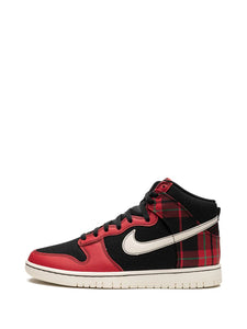 N372O Nike "tenis Dunk High ""Plaid - Black/Red"""