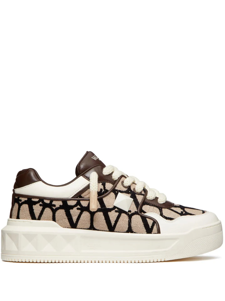 Valentino Garavani Tenis One Stud XL De Piel | Neutro |