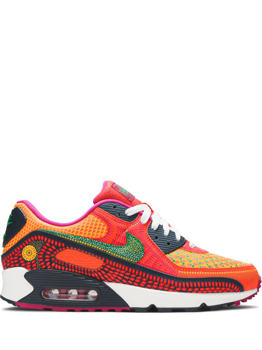 N372O Air Max 90 'Dia de los Muertos' Deep Ocean/Sail/University Gold/Cactus Flower Marathon Running Zapatos