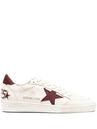 tenis Ball Star Golden Goose Beige Burgundy Vino