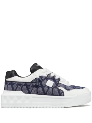 Valentino Garavani Tenis One Stud XL Toile Iconographe | Azul |