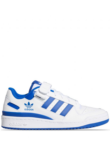 N373O Tenis Adidas Forum Low White Royal Blue azul
