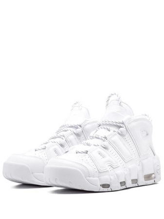 N373O Nike Air More Uptempo Triple White Blanco