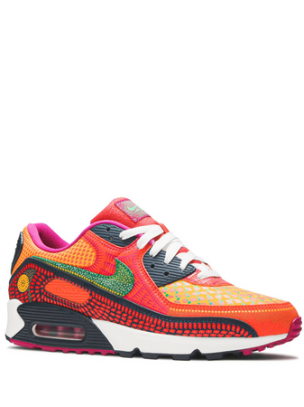 N372O Air Max 90 'Dia de los Muertos' Deep Ocean/Sail/University Gold/Cactus Flower Marathon Running Zapatos