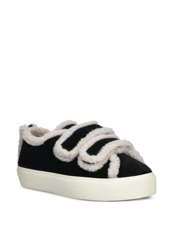 Chanel Shearling Strap Sneakers – Negro/Blanco