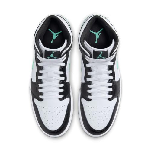 Jordan Nike Air 1 Mid - Zapatos para hombre blanco/verde brillante y negro