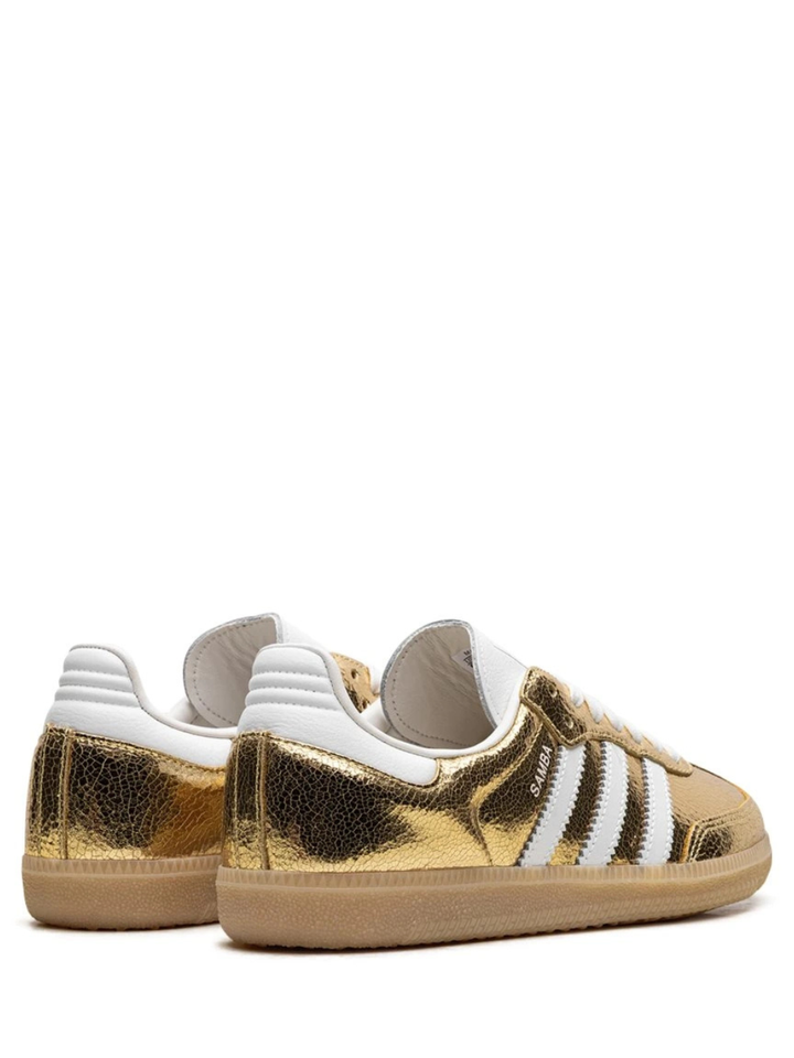 Adidas Samba OG Gold Metallic Cracked Leather Dorado - Calzado de mujer y hombre
