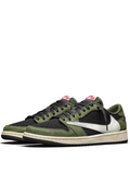 N375O Travis Scott x Air Jordan 1 Low OG Black Olive Verde Negro