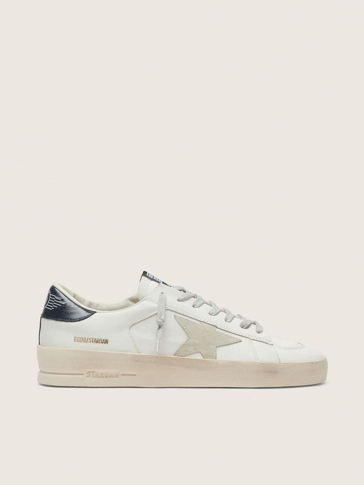 Golden goose Stardan estrella de ante gris hielo y talón azul oscuro