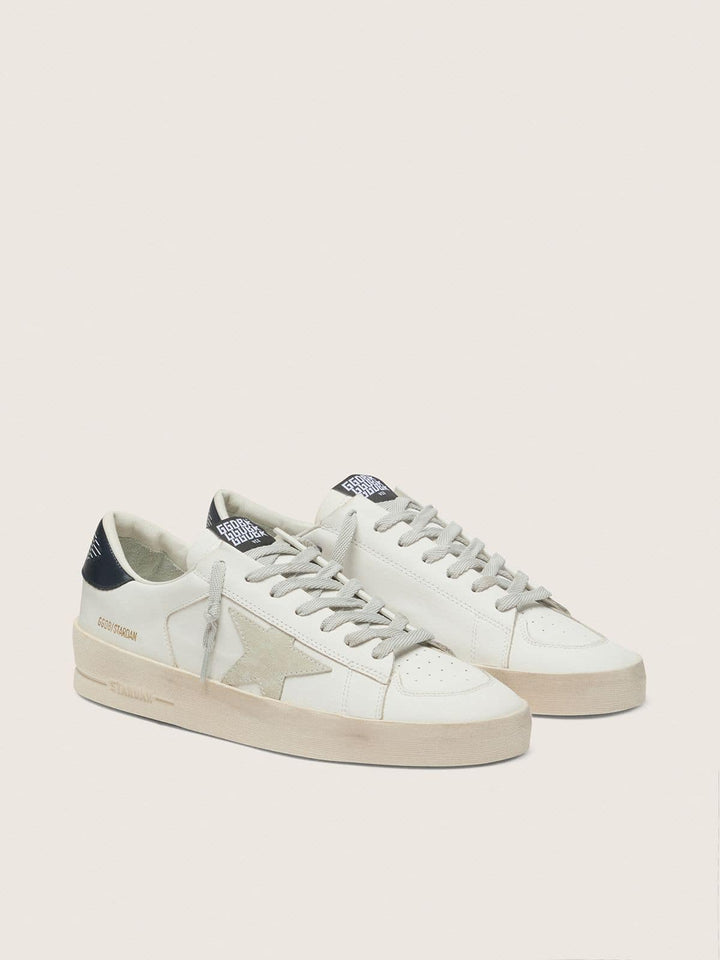 Golden goose Stardan estrella de ante gris hielo y talón azul oscuro