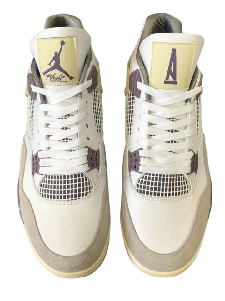N373O Jordan A Ma Maniere x Air Jordan 4 White Grey Purple