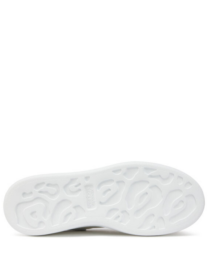 N373O Alexander mcQueen tenis bajo color blanco gris charol (G5)