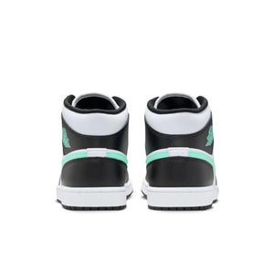 Jordan Nike Air 1 Mid - Zapatos para hombre blanco/verde brillante y negro