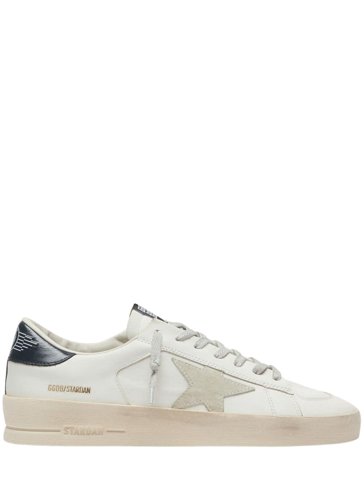 Golden goose Stardan estrella de ante gris hielo y talón azul oscuro