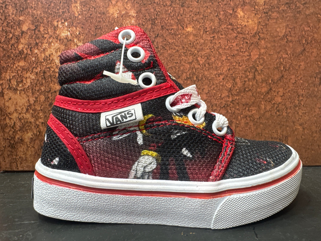 Vans, Sonic, Shadow, rojo, blanco, Bota