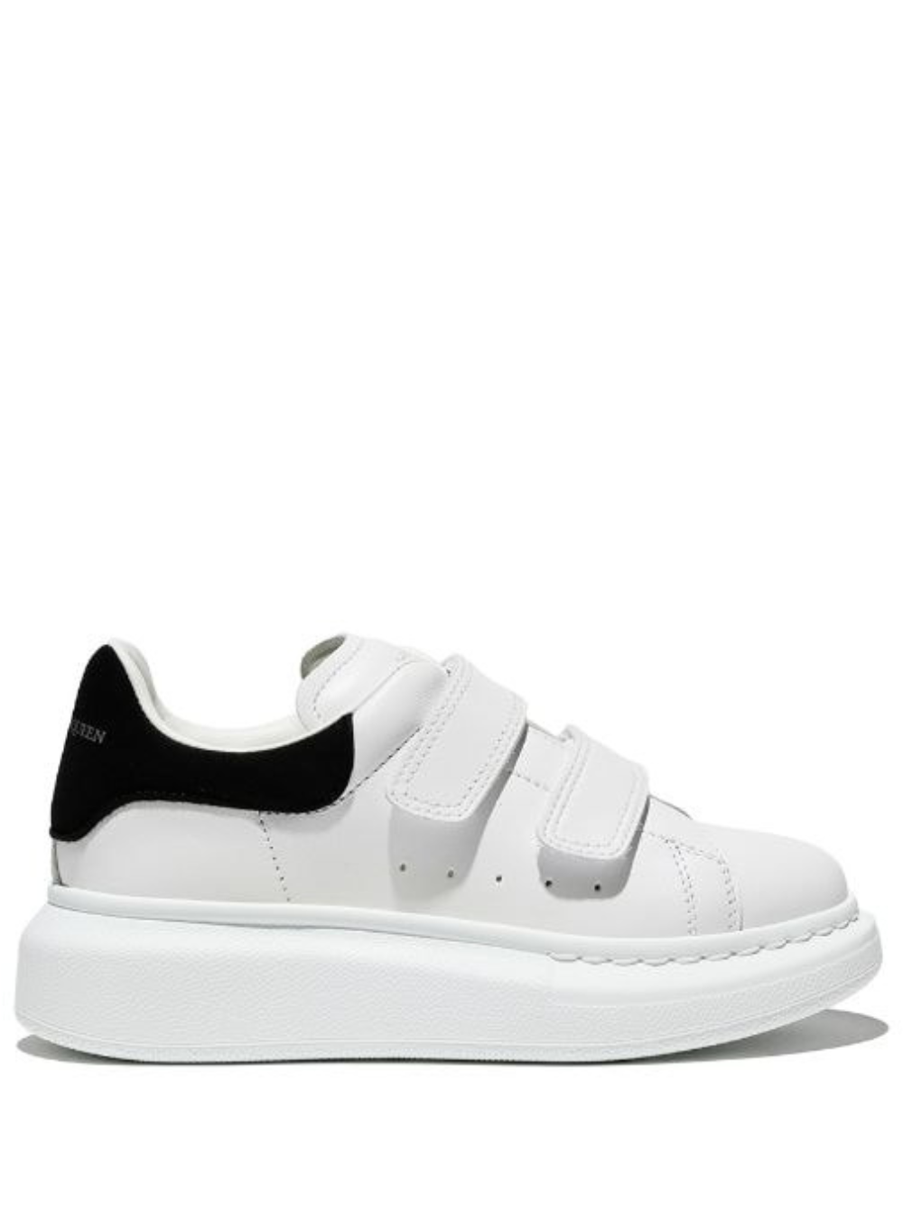 N372O Alexander McQueen Kids Oversized touch strap sneakers