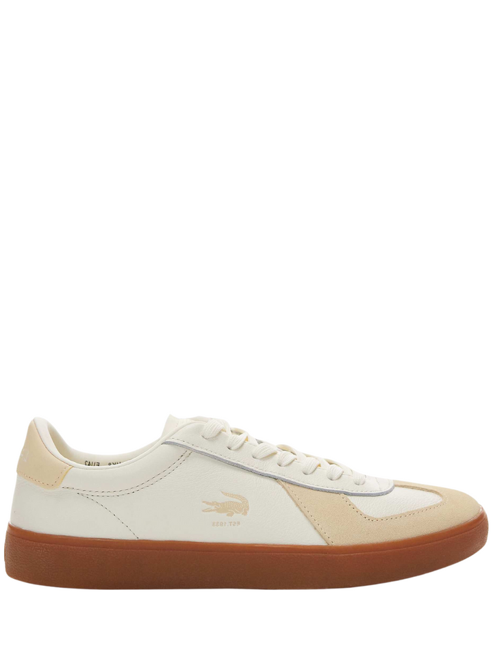 Tenis Lacoste piel canela Lacoste baseshot pro sneakers in tonal beige