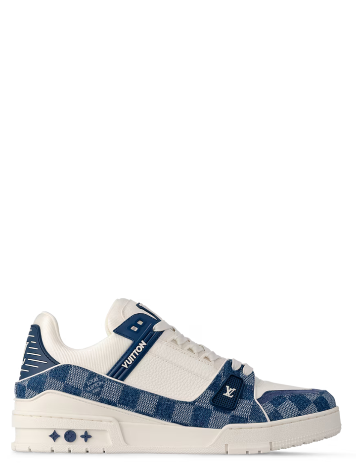 Louis Vuitton Trainer Azul con Cuadros