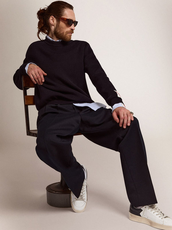 Golden goose Stardan estrella de ante gris hielo y talón azul oscuro