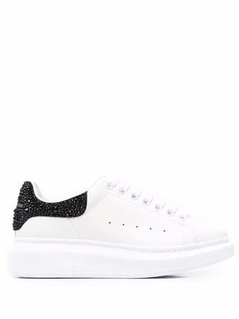 Alexander McQueen blanco brillos negro