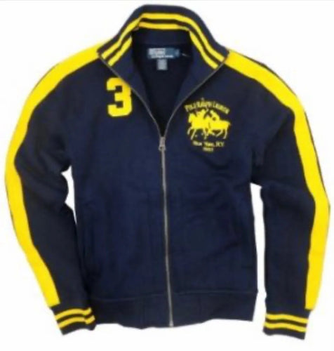 N374O Chaqueta de pista y campo Polo Ralph Lauren con cremallera completa pony grande Extra grande