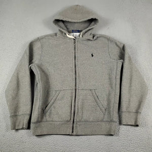 N374O Polo Ralph Lauren Sueter Para Hombre Grande Gris Pony Cremalera Completa Sudadera con Capucha