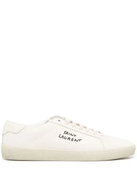 Saint Laurent Court Classic SL/06 Embroidered Canvas Sneakers