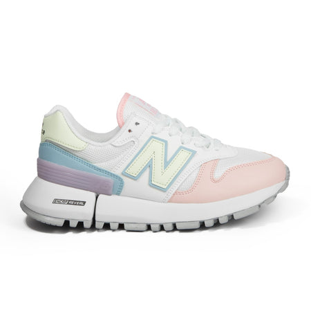 N372O New balance 574 tenis de mujer blanco rosa verde