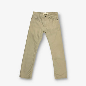 N374O Vintage Levi's 511 Slim Fit Boyfriend Jeans Beige hombre