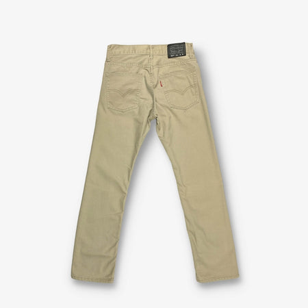 N374O Vintage Levi's 511 Slim Fit Boyfriend Jeans Beige hombre