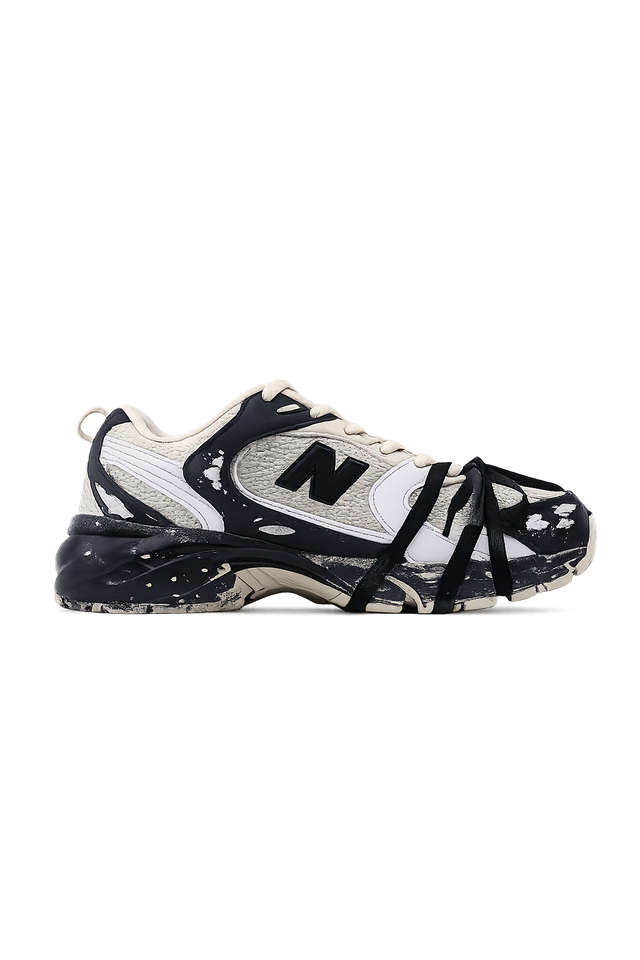 New Balance 530 Custom Beige Black Silver Edition