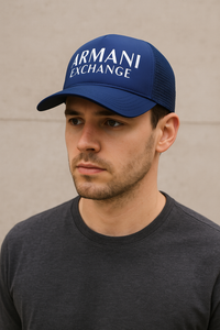 Gorra Armani Exchange Azul – Estilo Deportivo con Toque Premium