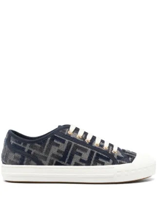 Fendi Domino Low Top Denim Ff Blue Sneaker