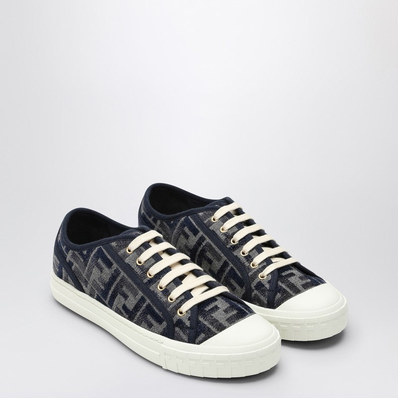 Fendi Domino Low Top Denim Ff Blue Sneaker