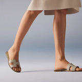 Hermes Sandalias Oran beige