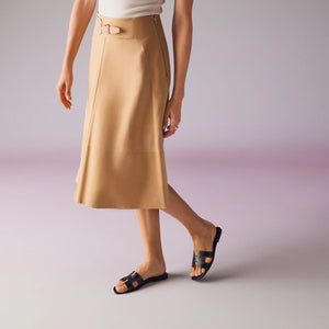 Hermes Sandalias Oran negro