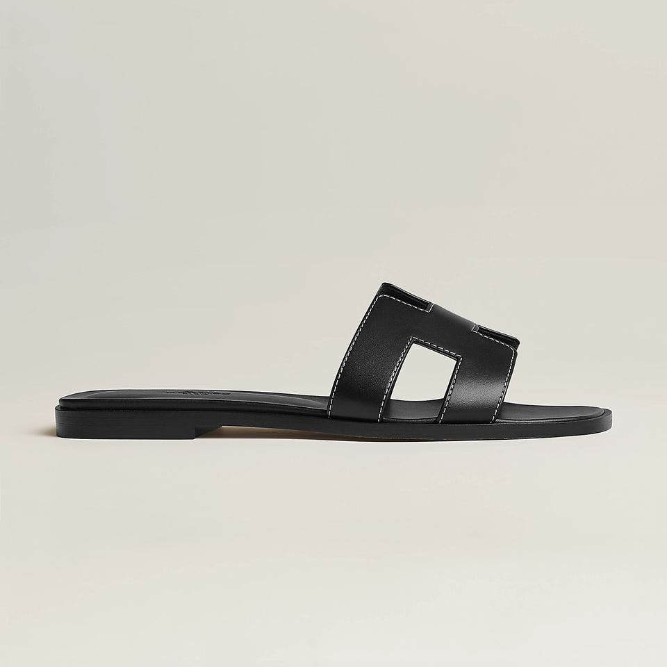 Hermes Sandalias Oran negro