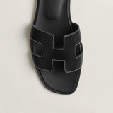 Hermes Sandalias Oran negro