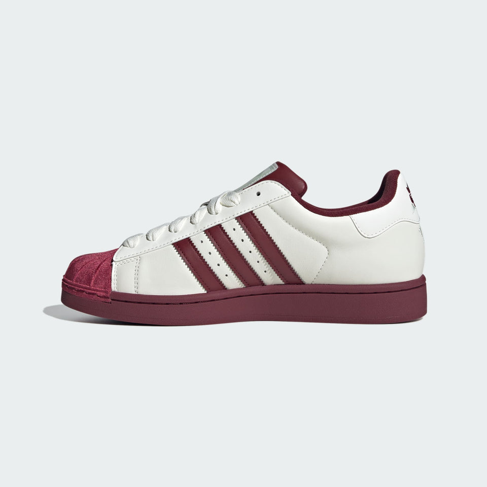 SUPERSTAR II SHOES WHITE BURGUNDY BLANCO VINO