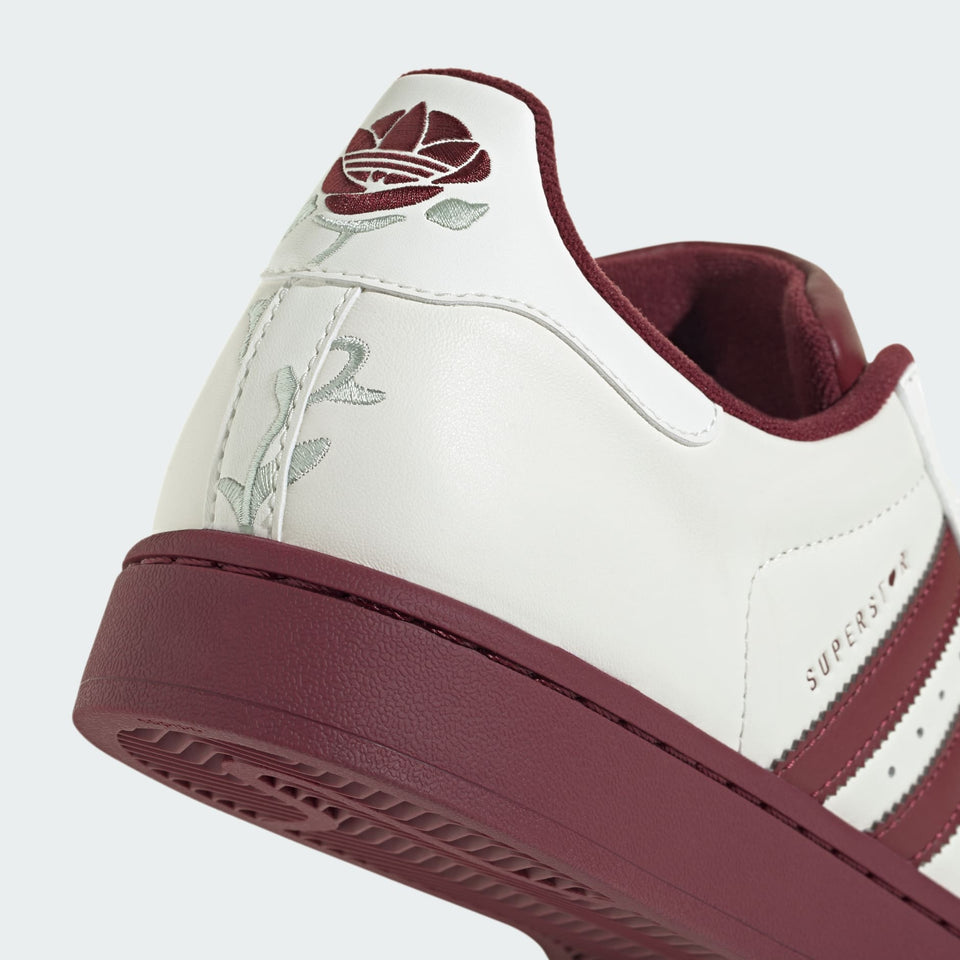 SUPERSTAR II SHOES WHITE BURGUNDY BLANCO VINO