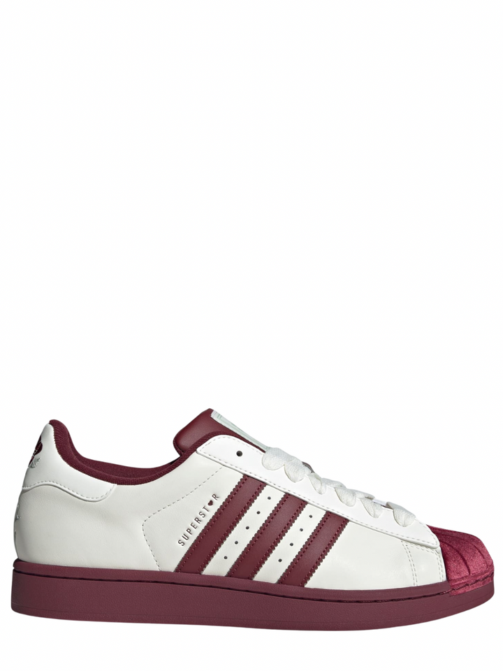 SUPERSTAR II SHOES WHITE BURGUNDY BLANCO VINO