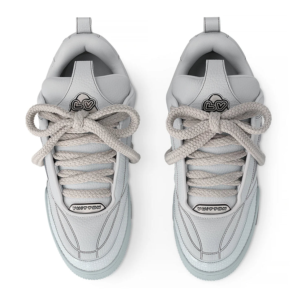 N374O (G5) Louis Vuitton LV Skate Trainer Grey Sneaker