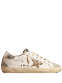 Golden Goose Super-Star Blanco Ice Gray Dorado Glitter
